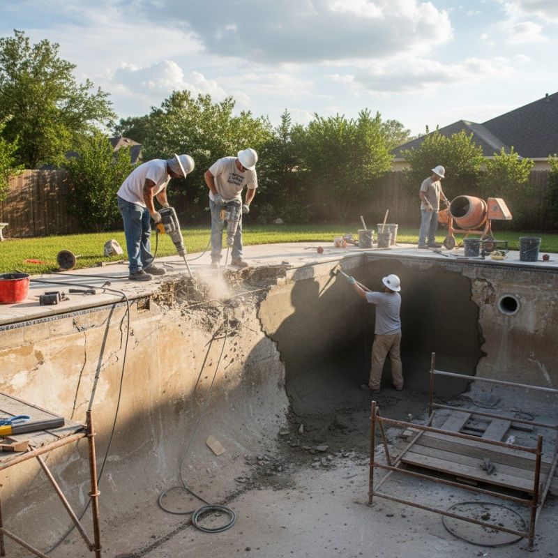 Local Concrete Pool Repair pros at work